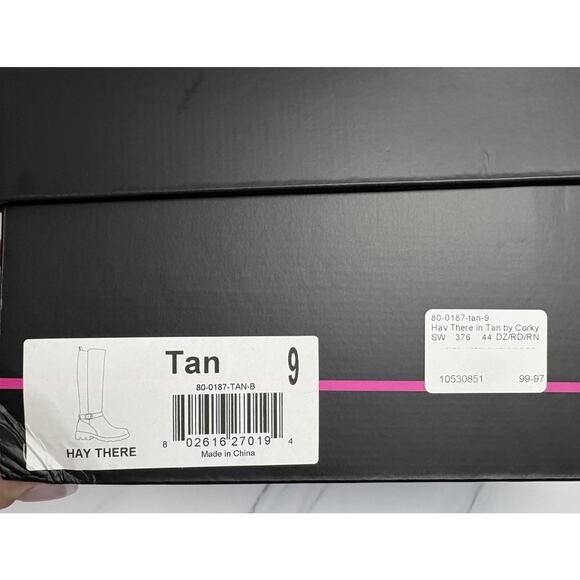 Corkys Hay There Black Tall Riding Boots Women’s Size 9 Side Zip Buckle Strap - Picture 6 of 6